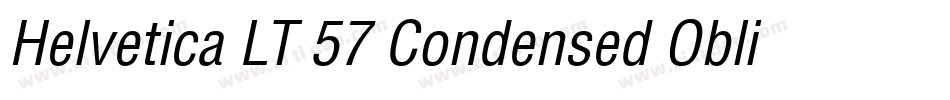 Helvetica LT 57 Condensed Oblique字体转换